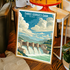 Three Gorges Dam - China - Travel Wall Art Print Home Deco Poster