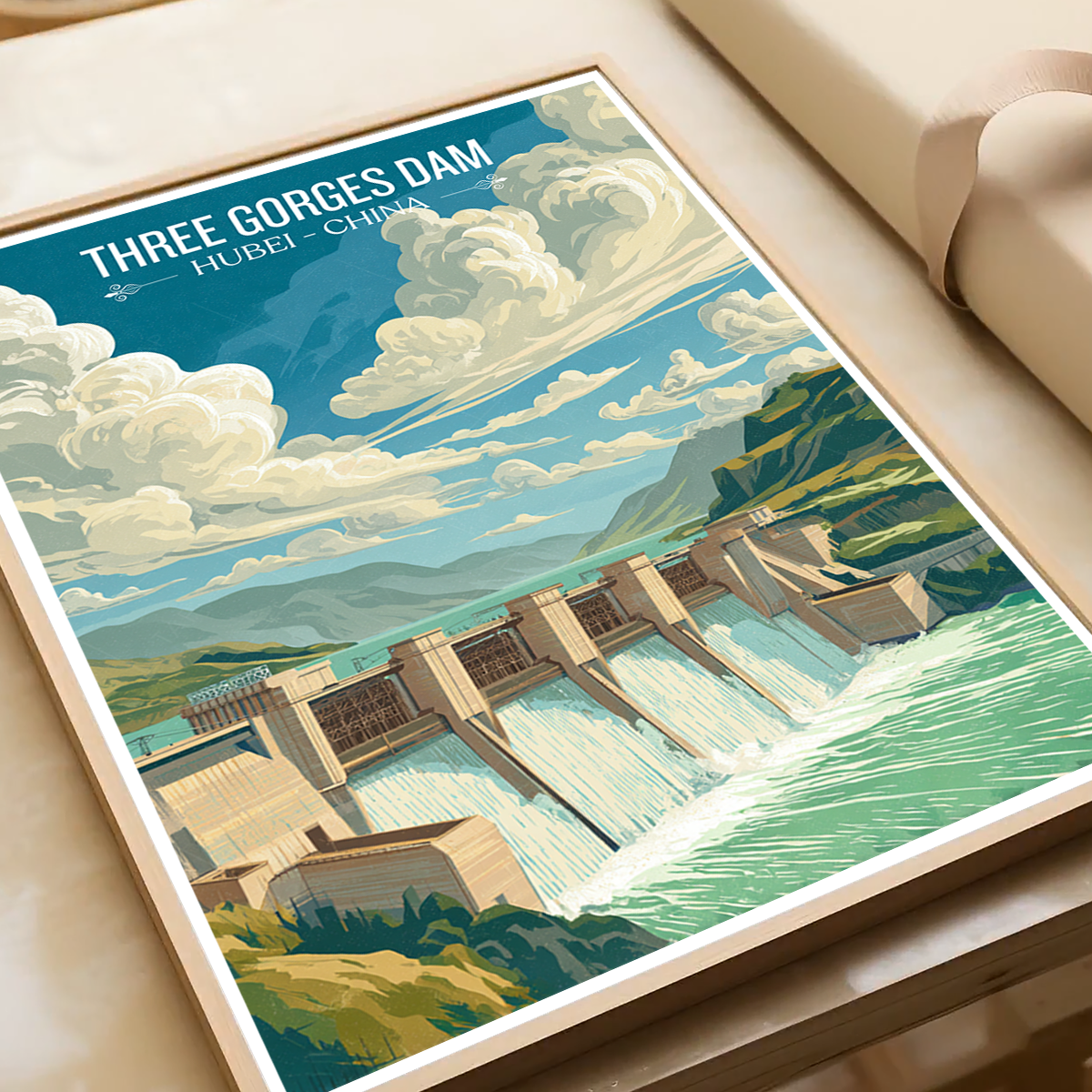 Three Gorges Dam - China - Travel Wall Art Print Home Deco Poster