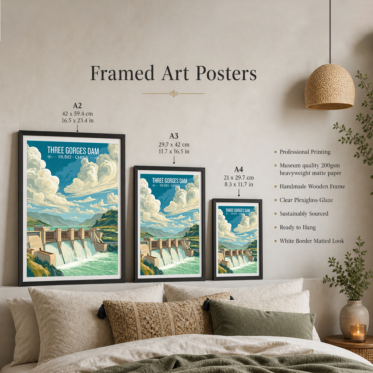 Three Gorges Dam - China - Travel Wall Art Print Home Deco Poster