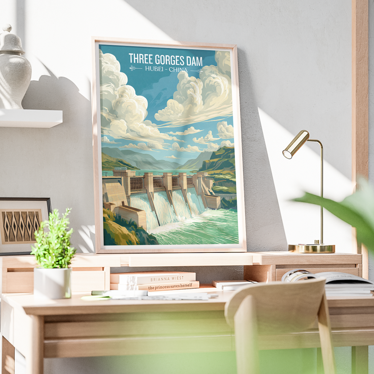 Three Gorges Dam - China - Travel Wall Art Print Home Deco Poster