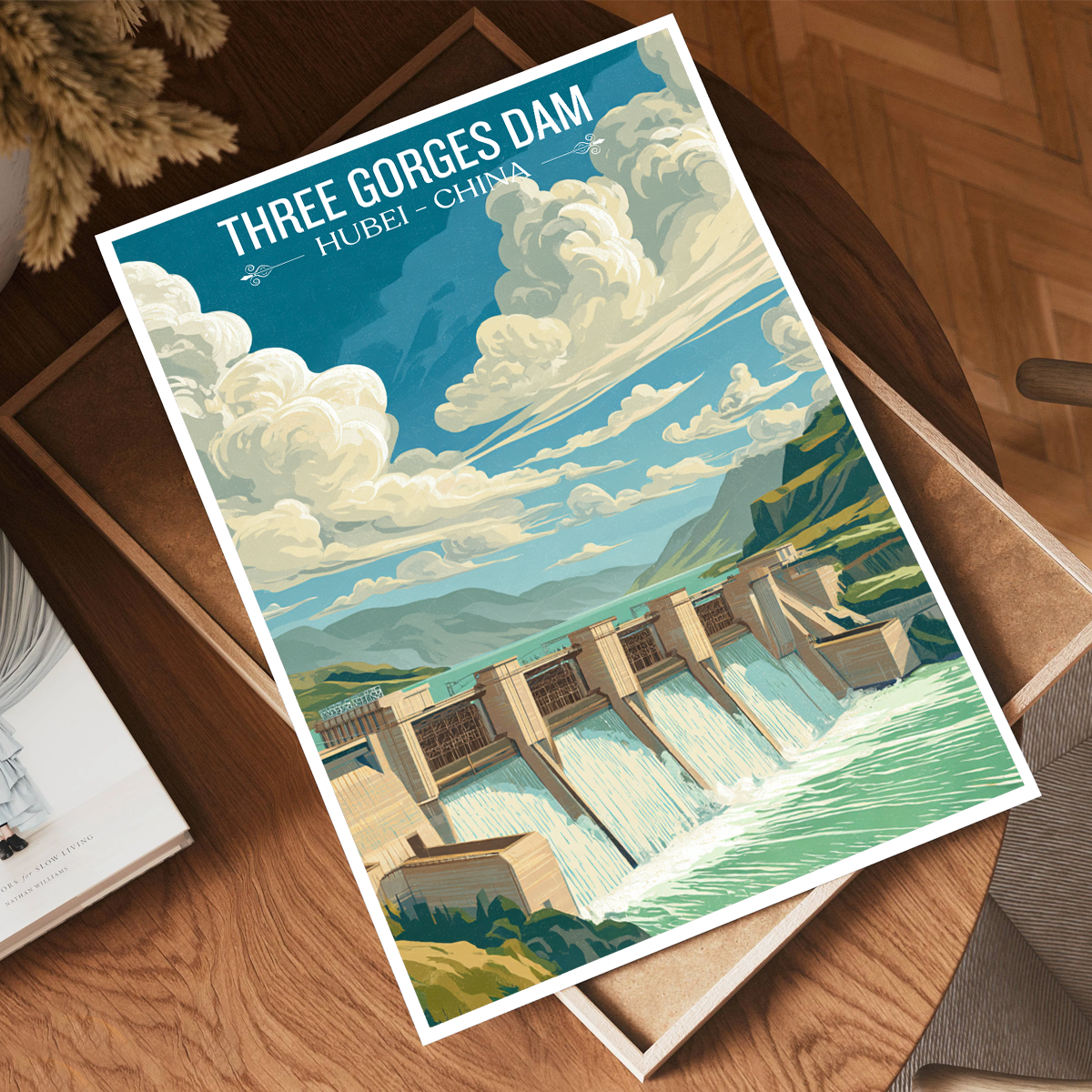 Three Gorges Dam - China - Travel Wall Art Print Home Deco Poster
