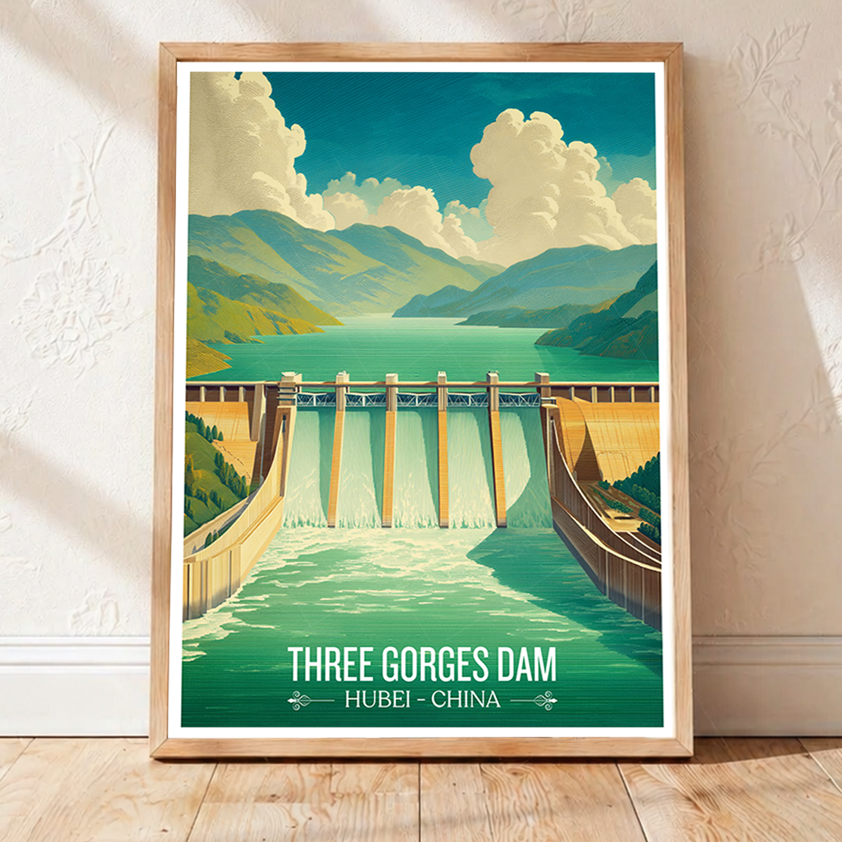 Three Gorges Dam - China - Travel Wall Art Print Home Deco Poster