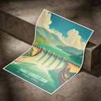 Three Gorges Dam - China - Travel Wall Art Print Home Deco Poster