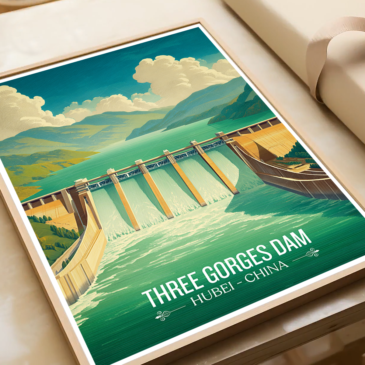 Three Gorges Dam - China - Travel Wall Art Print Home Deco Poster