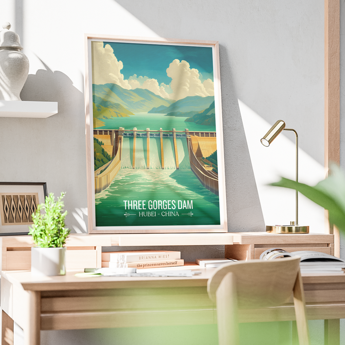 Three Gorges Dam - China - Travel Wall Art Print Home Deco Poster