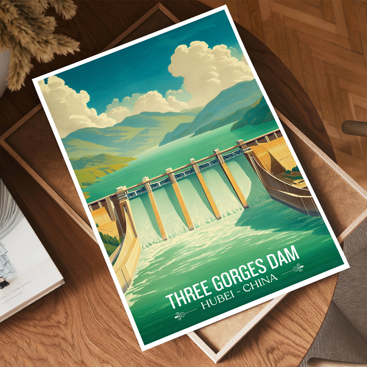 Three Gorges Dam - China - Travel Wall Art Print Home Deco Poster