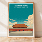 Tiananmen Square - China - Travel Wall Art Print Home Deco Poster