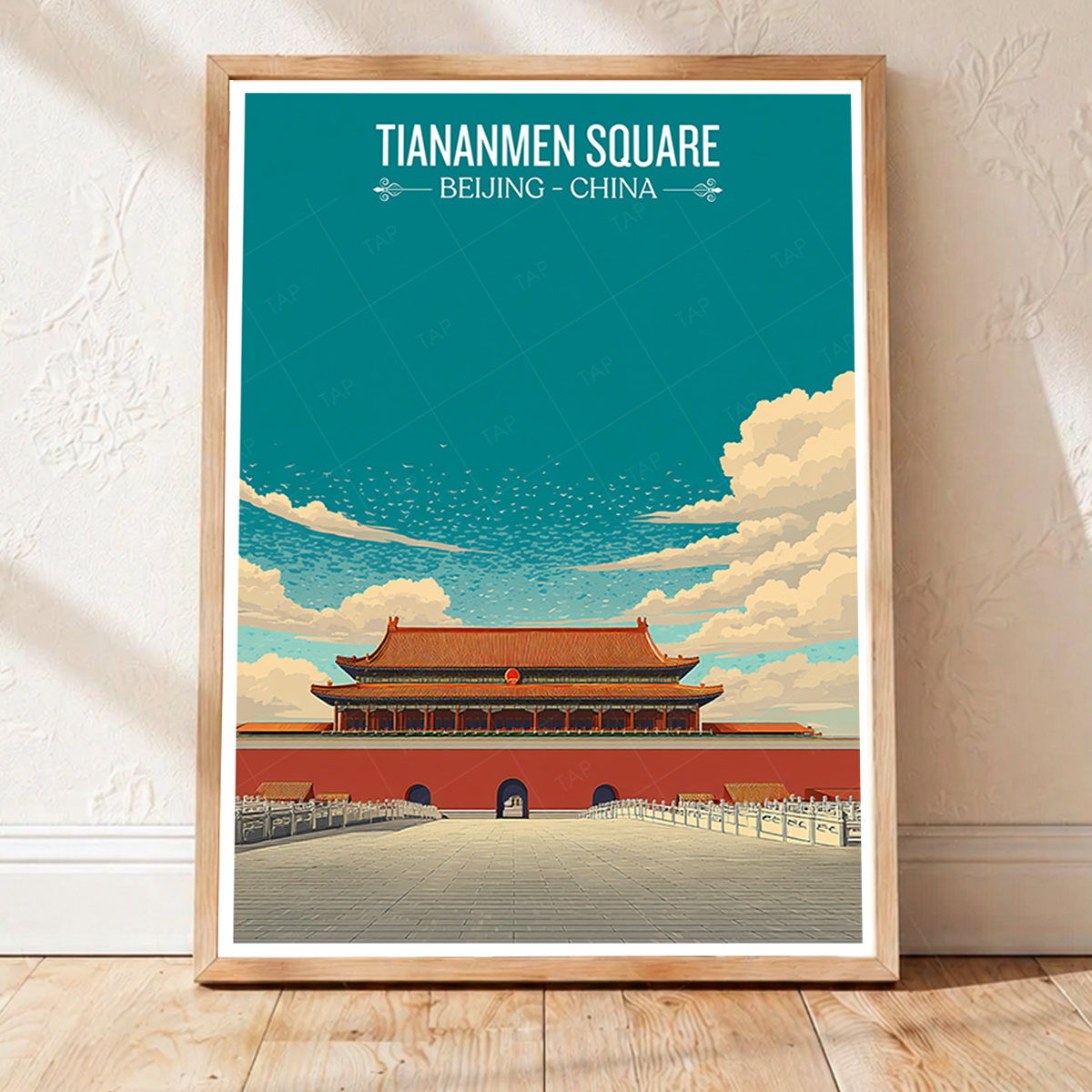 Tiananmen Square - China - Travel Wall Art Print Home Deco Poster