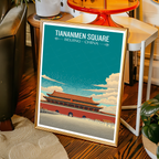 Tiananmen Square - China - Travel Wall Art Print Home Deco Poster