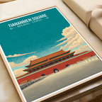 Tiananmen Square - China - Travel Wall Art Print Home Deco Poster