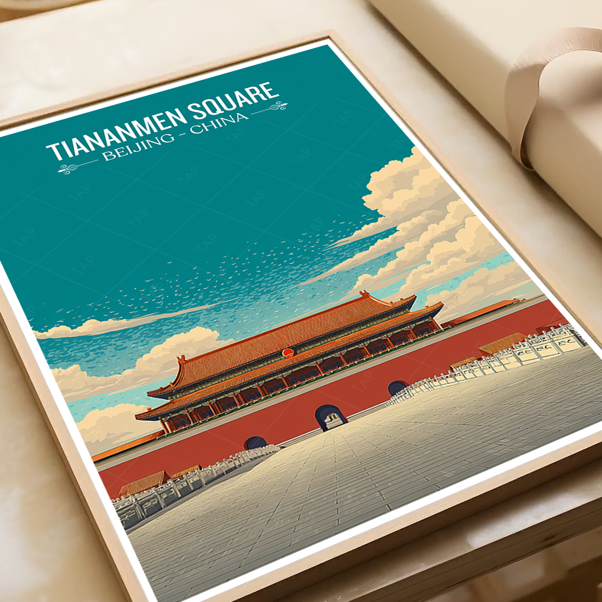 Tiananmen Square - China - Travel Wall Art Print Home Deco Poster