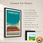 Tiananmen Square - China - Travel Wall Art Print Home Deco Poster