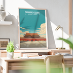 Tiananmen Square - China - Travel Wall Art Print Home Deco Poster