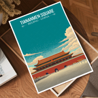Tiananmen Square - China - Travel Wall Art Print Home Deco Poster