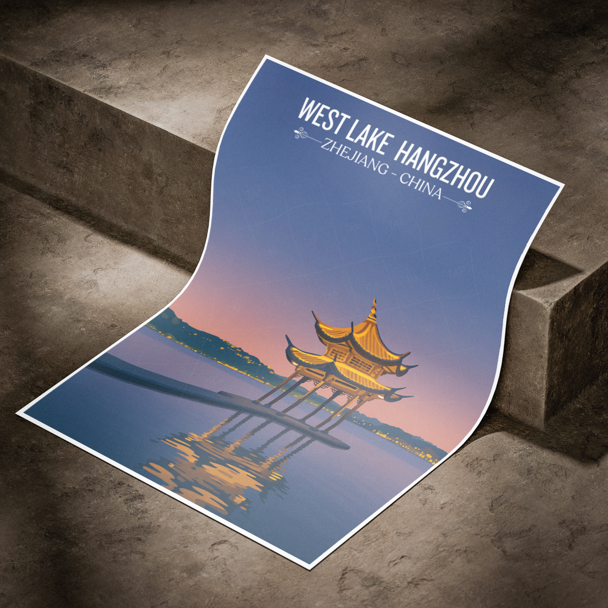 West Lake - China - Travel Wall Art Print Home Deco Poster