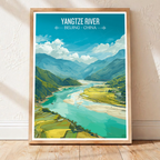 Yangtze River - China - Travel Wall Art Print Home Deco Poster