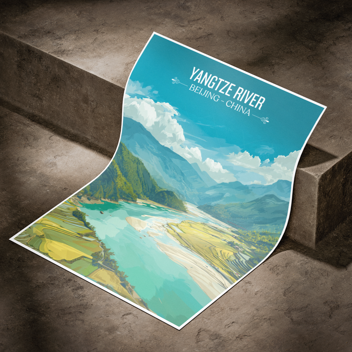 Yangtze River - China - Travel Wall Art Print Home Deco Poster