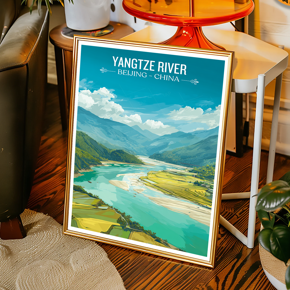 Yangtze River - China - Travel Wall Art Print Home Deco Poster