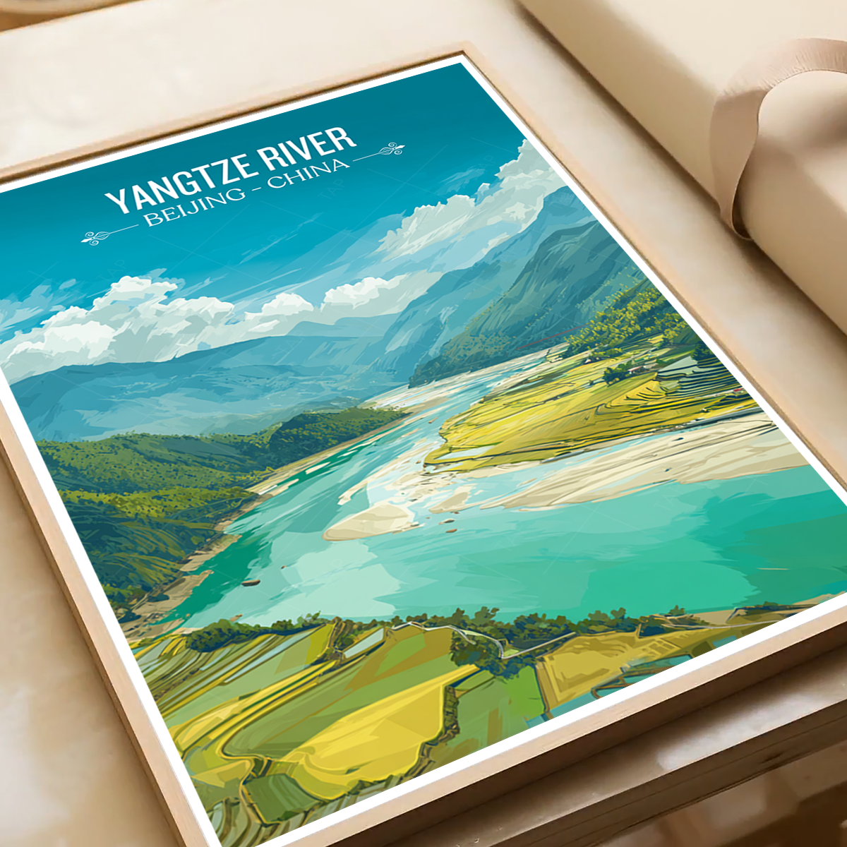 Yangtze River - China - Travel Wall Art Print Home Deco Poster