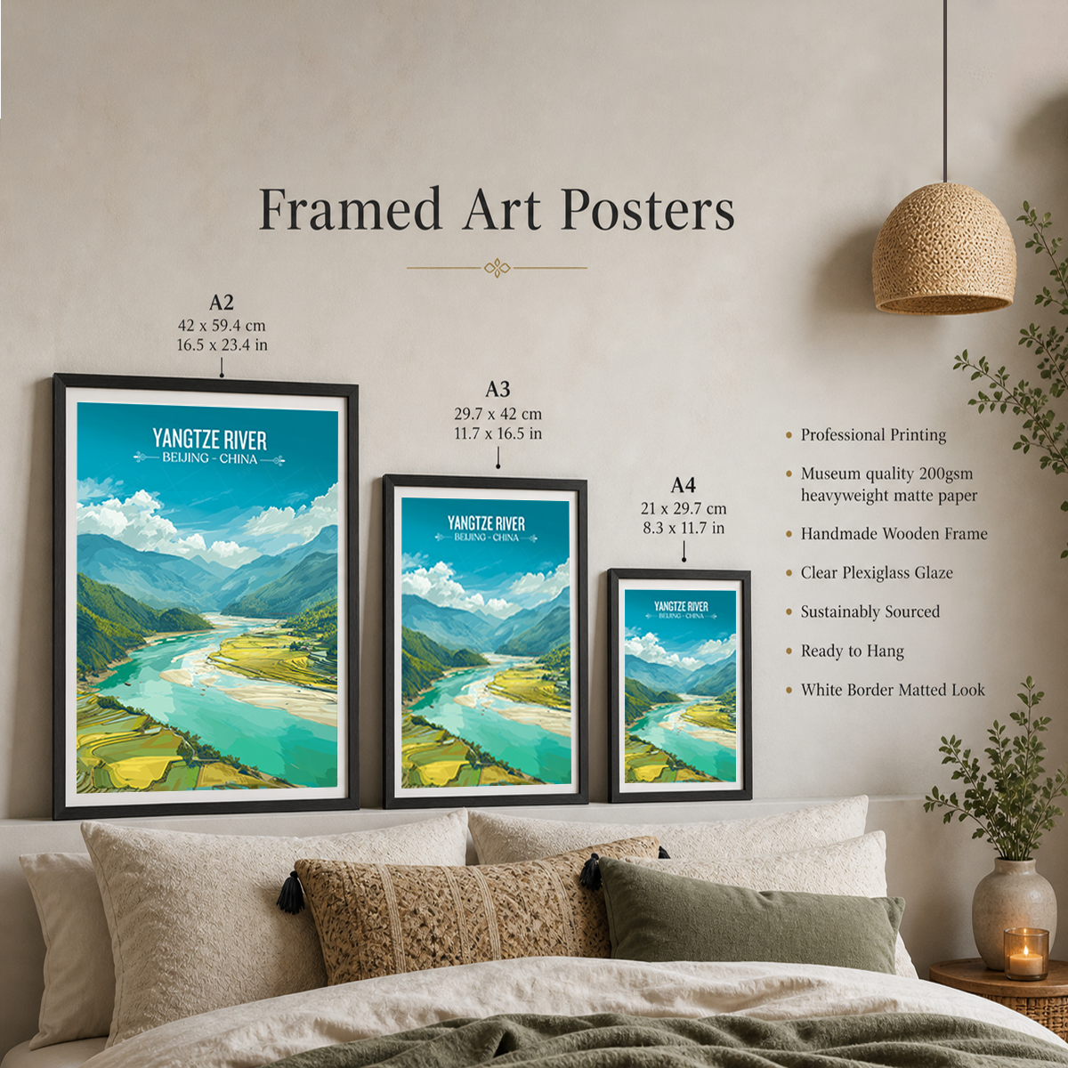 Yangtze River - China - Travel Wall Art Print Home Deco Poster