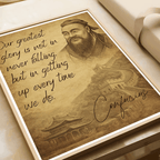 Confucius travel poster – artwork presentation view 2