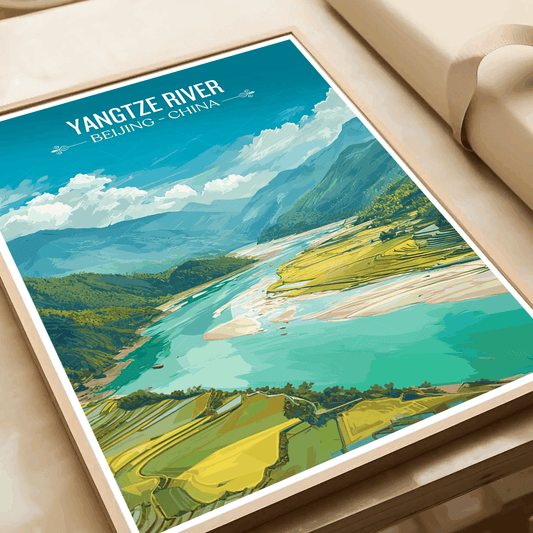 Yangtze River travel poster – artwork presentation view 2