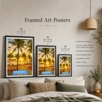 Blue Bay - Curaçao -  Travel Wall Art Deco Poster Print