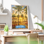 Blue Bay - Curaçao -  Travel Wall Art Deco Poster Print