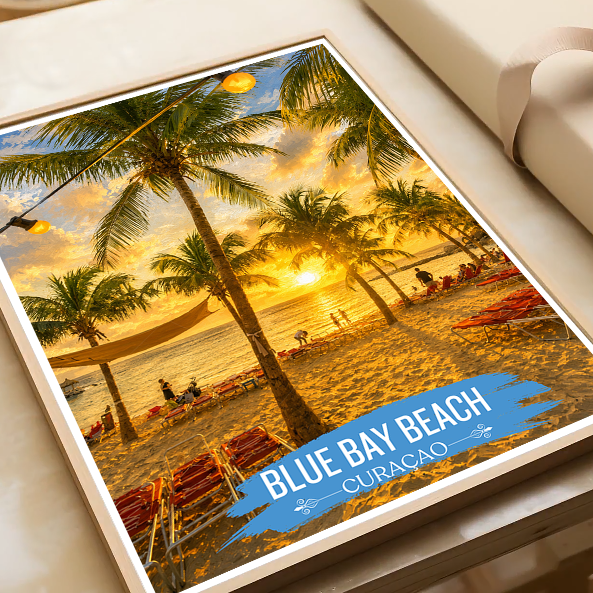 Blue Bay - Curaçao -  Travel Wall Art Deco Poster Print