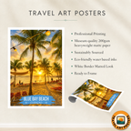 Blue Bay - Curaçao -  Travel Wall Art Deco Poster Print