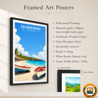 Cas Abao Beach - Curaçao -  Travel Wall Art Deco Poster Print