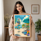 Cas Abao - Curaçao -  Travel Wall Art Deco Poster Print