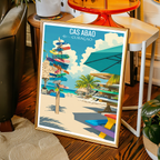 Cas Abao - Curaçao -  Travel Wall Art Deco Poster Print