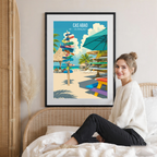 Cas Abao - Curaçao -  Travel Wall Art Deco Poster Print