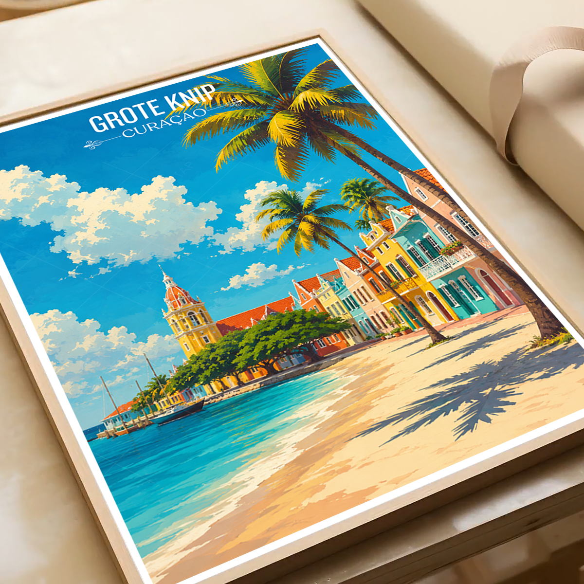 Grote Knip - Curaçao -  Travel Wall Art Deco Poster Print