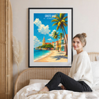 Grote Knip - Curaçao -  Travel Wall Art Deco Poster Print