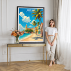 Grote Knip - Curaçao -  Travel Wall Art Deco Poster Print
