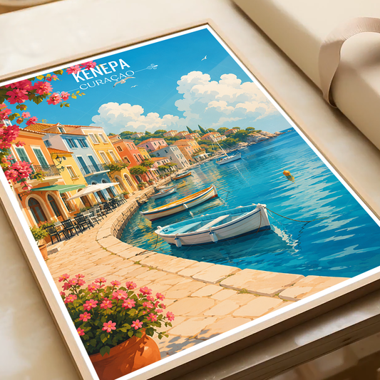 Curaçao -  Travel Wall Art Deco Poster Print