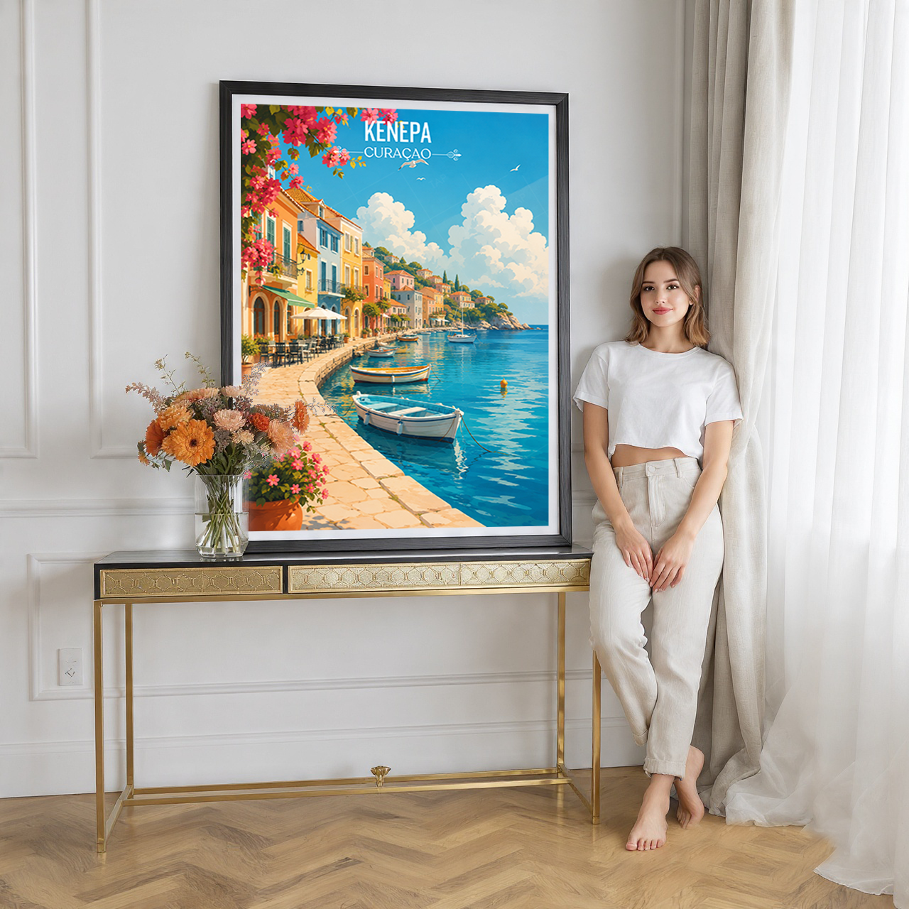 Curaçao -  Travel Wall Art Deco Poster Print