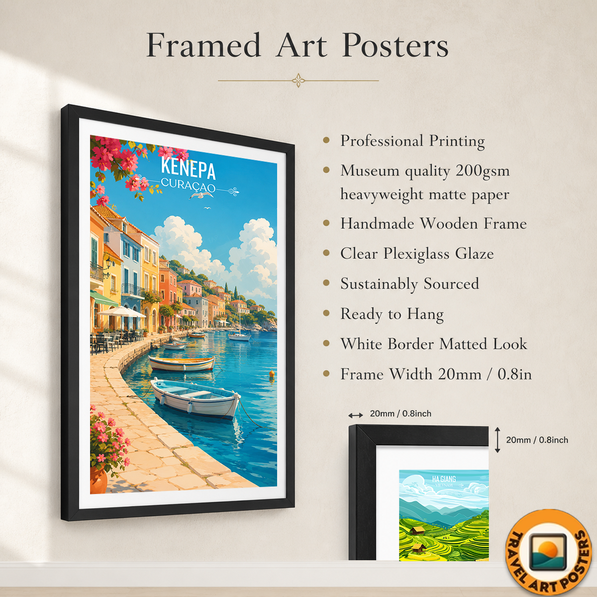 Curaçao -  Travel Wall Art Deco Poster Print