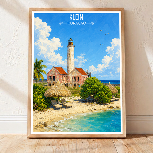 Klein - Curaçao -  Travel Wall Art Deco Poster Print