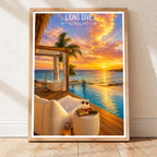 Lions Drive - Curaçao -  Travel Wall Art Deco Poster Print