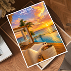 Lions Drive - Curaçao -  Travel Wall Art Deco Poster Print