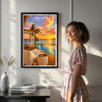 Lions Drive - Curaçao -  Travel Wall Art Deco Poster Print