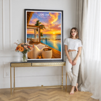 Lions Drive - Curaçao -  Travel Wall Art Deco Poster Print