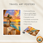 Lions Drive - Curaçao -  Travel Wall Art Deco Poster Print