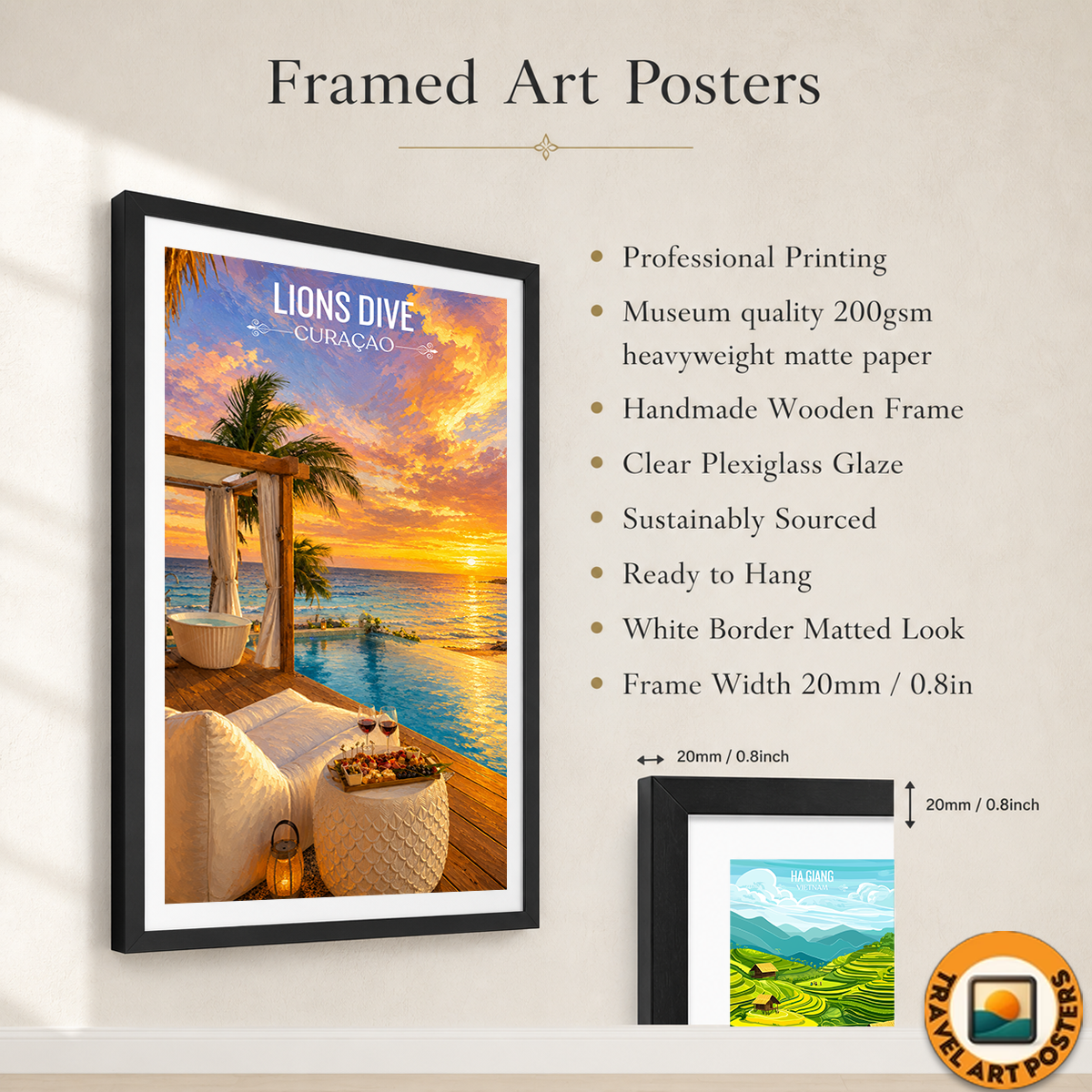 Lions Drive - Curaçao -  Travel Wall Art Deco Poster Print