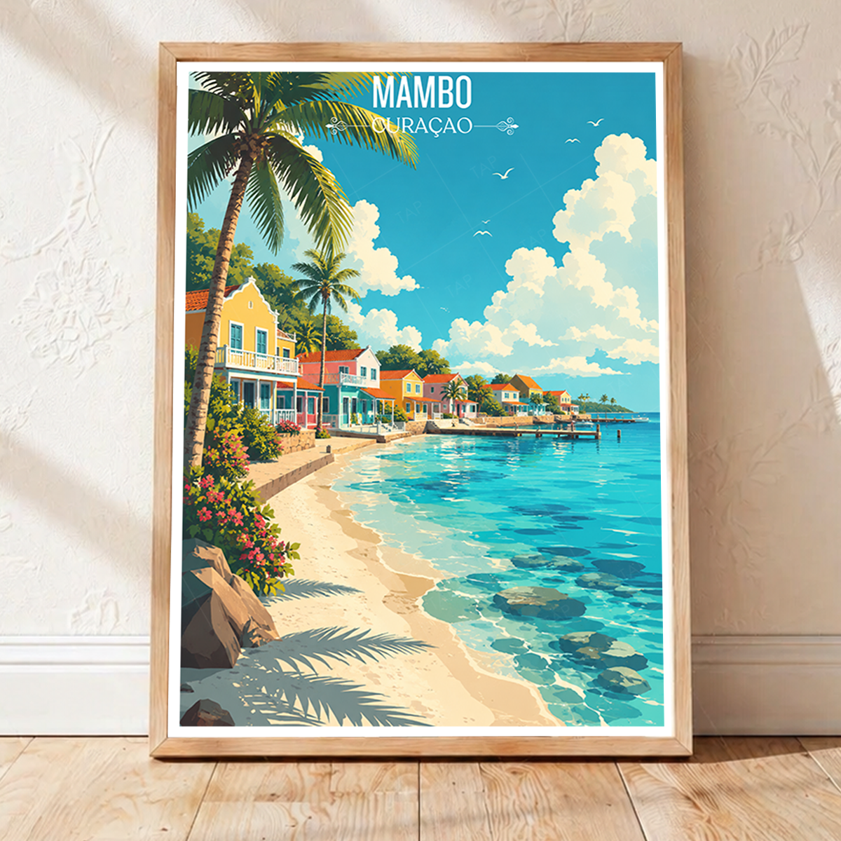 Mambo - Curaçao -  Travel Wall Art Deco Poster Print