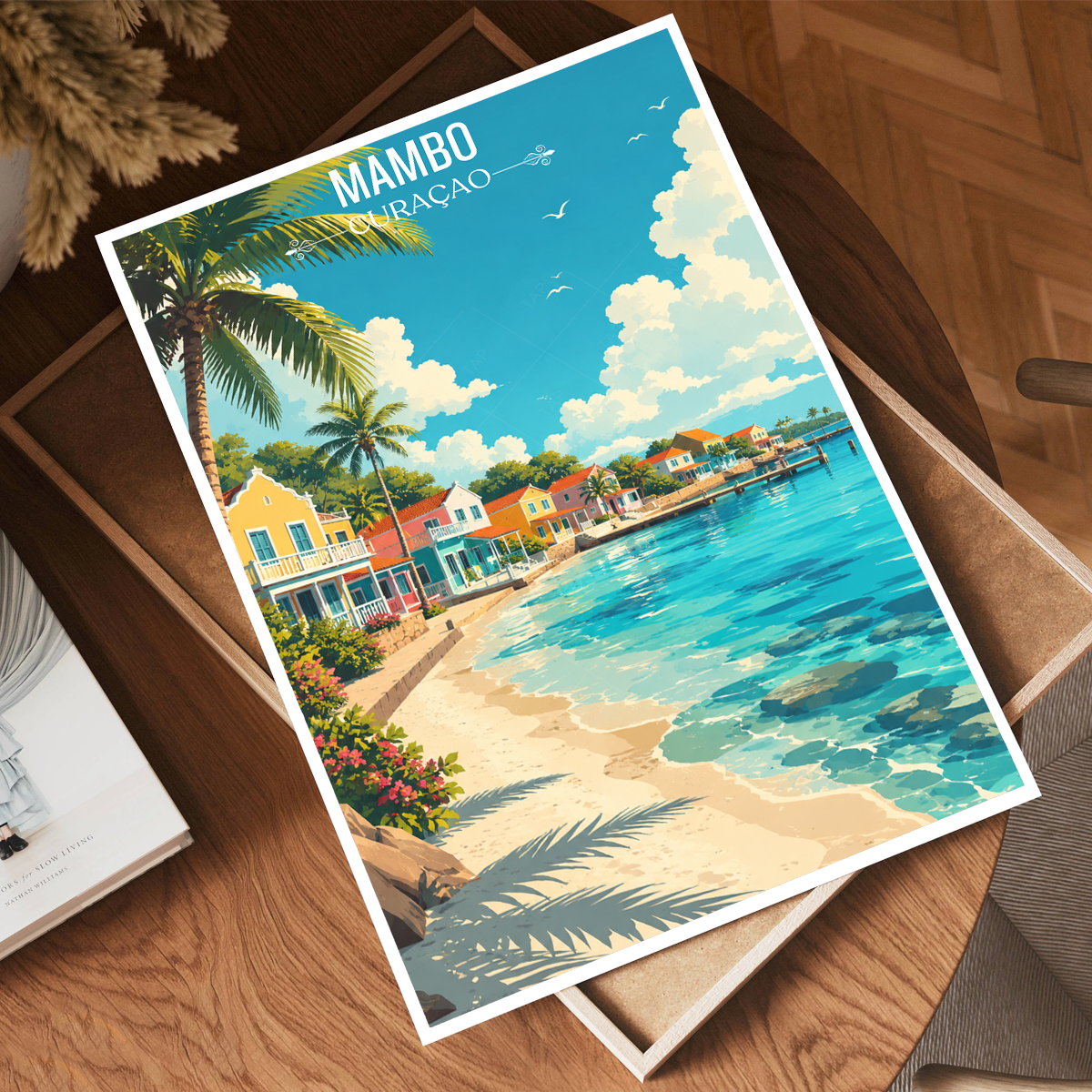 Mambo - Curaçao -  Travel Wall Art Deco Poster Print