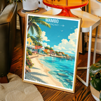 Mambo - Curaçao -  Travel Wall Art Deco Poster Print